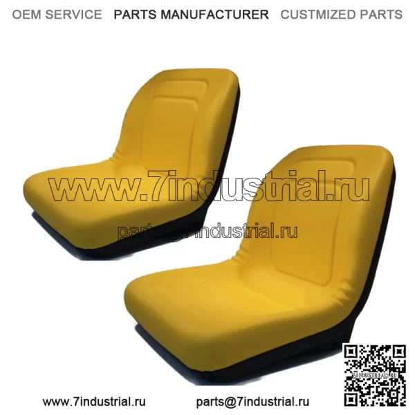 (2) Желтое сиденье с высокой спинкой подходит для John Deere Gator TX, Gator XUV, Gator 4x2 HPX, 4x4