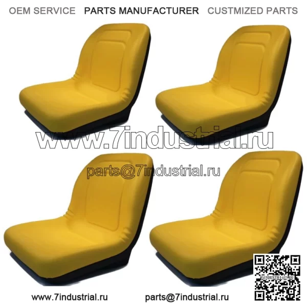 (4) Желтое сиденье с высокой спинкой подходит для John Deere Gator TX, Gator XUV, Gator 4x2 HPX, 4x4
