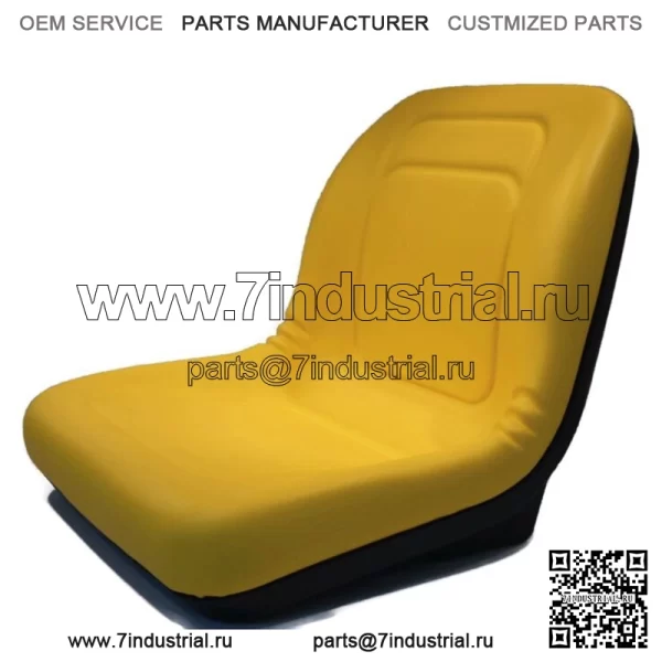 Желтое сиденье с высокой спинкой подходит для John Deere Gator TX, Gator XUV, Gator 4x2 HPX, 4x4