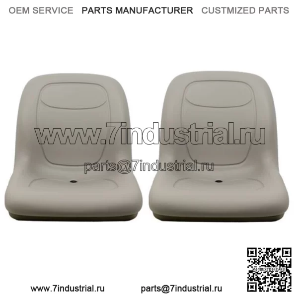Пара серых виниловых сидений John Deere Gator (2 шт.) подходят для Turf TX TXTurf Worksite и XUV