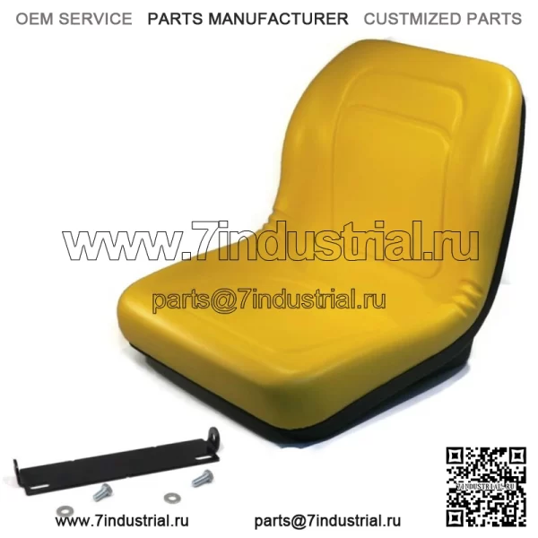 Желтое сиденье с высокой спинкой и кронштейном для John Deere Gator TX Turf, Gator XUV 6003