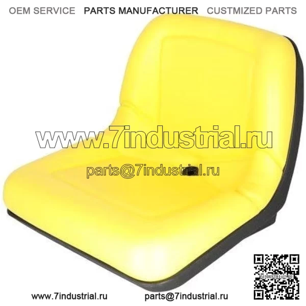 Ковшевидное сиденье — виниловый желтый, подходит для John Deere Gator TH 6x4 Gator HPX4x4 Gator Worksite Gator Trail HPX4x4 Gator Trail Gator XUV 620i Gator 4x2 Gator 6x4 Gator TX Turf - Image 2