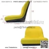 (2) Желтые сиденья с ВЫСОКОЙ спинкой для John Deere Gator XUV 620i, 850D, 550, 550 S4 UTV - Image 2