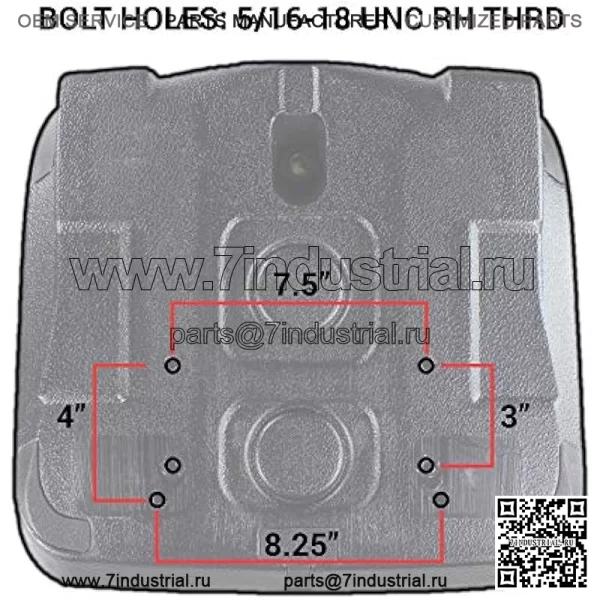 Два черных сиденья E-AM126149 (2 шт.) для John Deere Gator со сливным отверстием (M-Gator, E, Turf, TX 4X2, TH Turf, XUV550, 4X4 HPX, 4X2 Trail, 6X4 Trail++) - Image 2