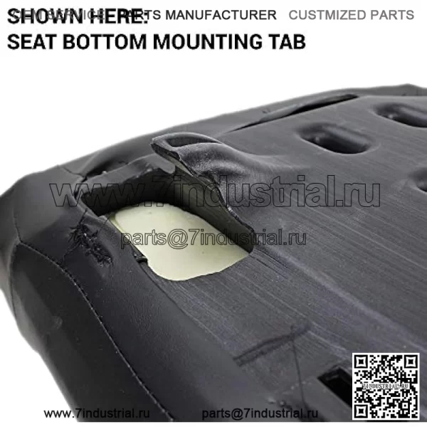 E-AM140946 Черная нижняя подушка сиденья DirectFit для John Deere 4X2 HPX, 4X4 HPX, XUV625i, XUV825i, XUV855D, XUV825E, XUV825M, XUV855E, XUV855M, M-Gators+ - Image 4