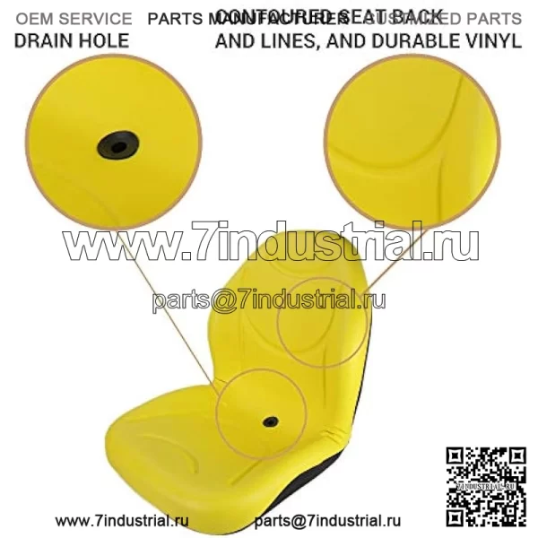 E-AM138194 Сиденье DirectFit с высокой спинкой для John Deere Gator RSX850i, RSX860M, RSX860E, RSX860i, XUV835M, XUV865M, XUV865E, XUV855M S4, XUV855M, XUV825E, XUV825M, XUV825M S4, XU В590и С4, XUV590i+ - Image 2