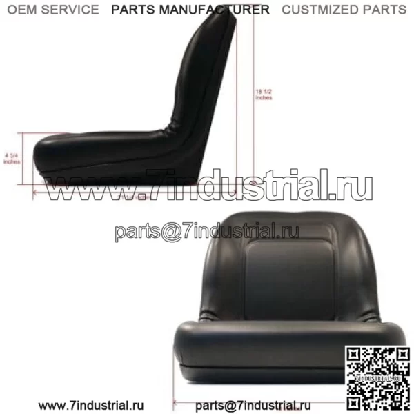 Черное сиденье с высокой спинкой подходит для John Deere Gator CS, CX, 4x2 HPX, 4x4HPX, 4x4 Trail HPX - Image 2