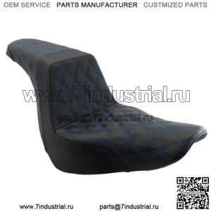 Сиденье Saddlemen Blue Step 2 Up с решетчатой ручкой Harley Softail Low Rider 18+ (Для: Harley-Davidson)