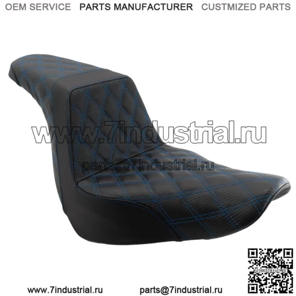 Сиденье Saddlemen Blue Step 2 Up с решетчатой ручкой Harley Softail Low Rider 18+ (Для: Harley-Davidson)