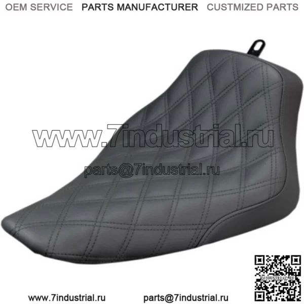 Seatdlemen Black Renegade Lattice Stitch Solo Seat Harley 11-17 Softail FXS FLS (Для: Harley-Davidson)