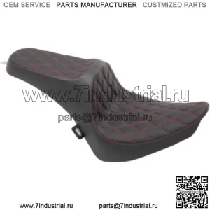 Predator III Red Double Diamond Seat 2 Up Harley 00-17 Softail (Для: Harley-Davidson)
