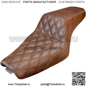 Сиденье Saddlemen Step 2 Up, коричневое сиденье с решетчатой строчкой 3.3 Tank Harley 2004+ XL Sportster (для: Harley-Davidson)