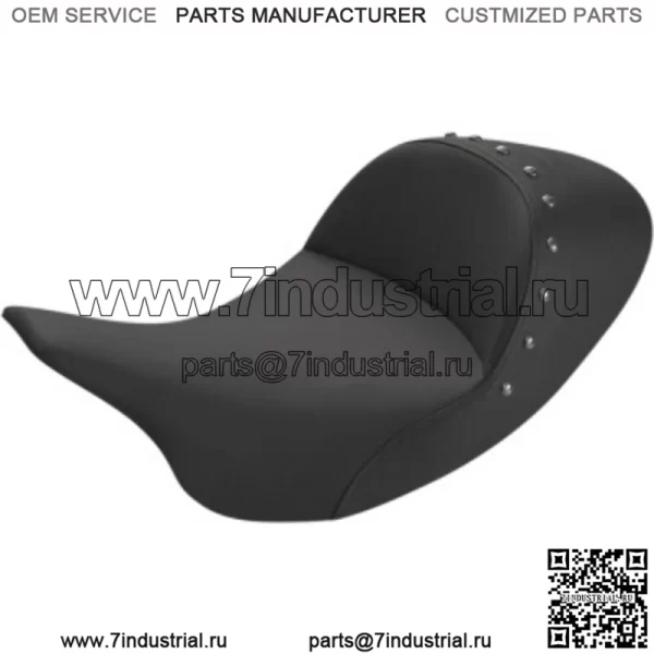 Сиденье Saddlemen с черными шипами Lariat Низкопрофильное сиденье водителя Solo Harley Touring 08+ (Для: Harley-Davidson)