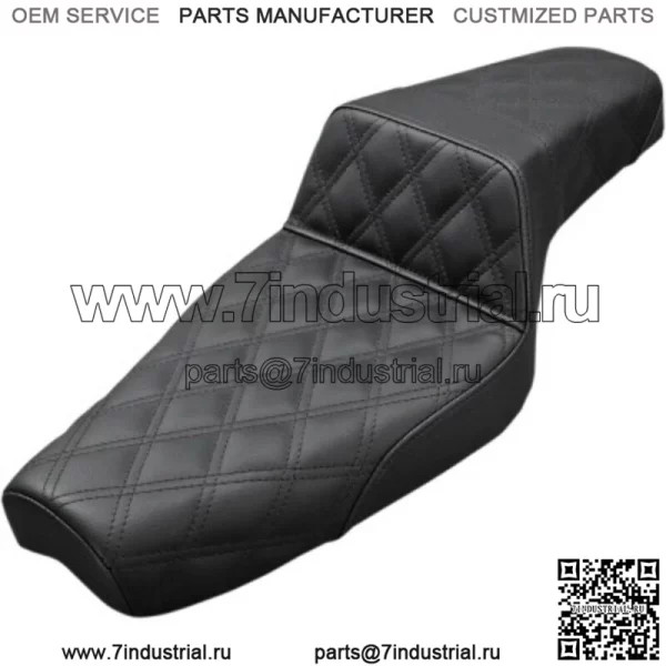 Saddlemen Step 2 Up Lattice Stitch Black Seat 4.5 Tank Harley 2004+ XL Sportster (Для: Harley-Davidson)