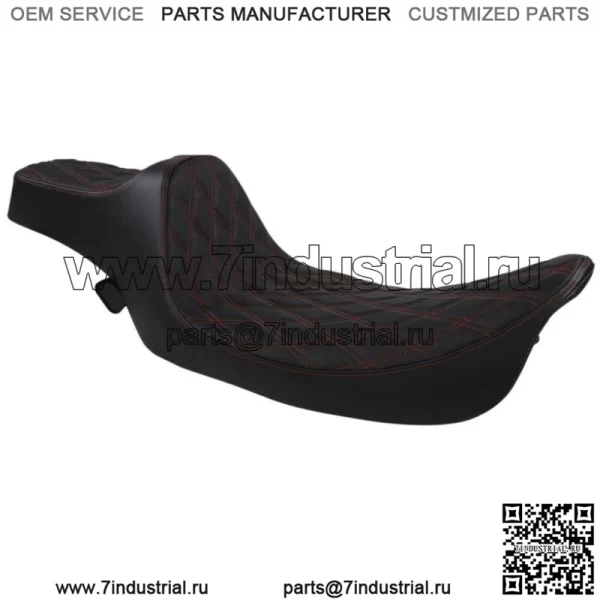 Drag Extended Reach Predator III 3 Red Diamond Black Seat 99-07 Harley FLHR FLHX (Для: Harley-Davidson)