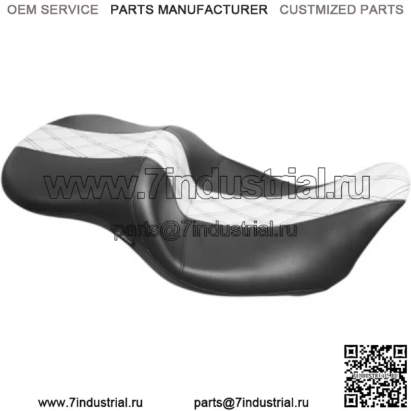 Le Pera Maverick 2 Up HR Белая спинка сиденья с двойной ромбовидной отделкой Harley Touring 08+ (Для: Harley-Davidson)