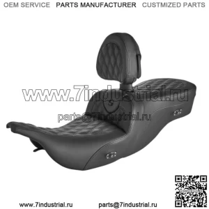 Сиденье Saddlemen Roadsofa с решетчатой спинкой и подогревом сиденья GelCore Harley Touring 97-07 (Для: Harley-Davidson)
