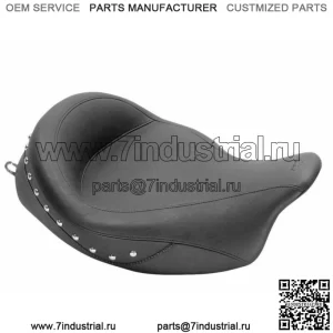 Переднее водительское сиденье Mustang Black Vintage с шипами Solo Harley Touring 2008-2020 (Для: Harley-Davidson)