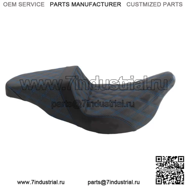 Сиденье Saddlemen Blue Lattice Stitch Carbon Fibre Gripper Step 2 Up Seat Harley Touring (Для: Harley-Davidson)