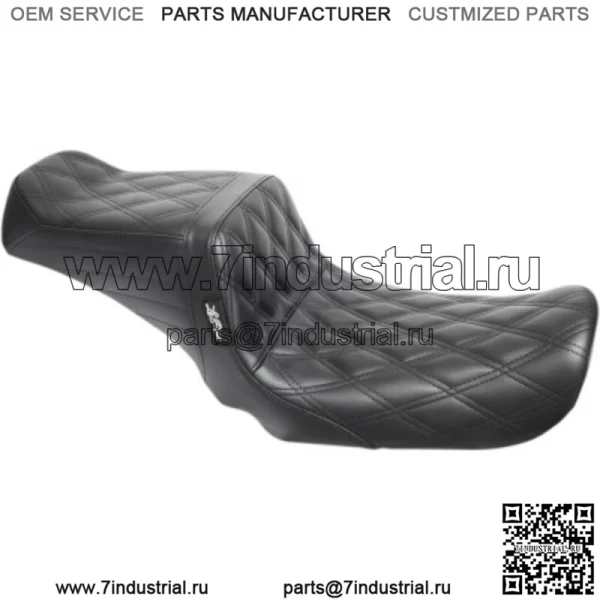 Le Pera TailWhip 2 Up Double Diamond Seating Black Seat Street Harley Dyna 06+ (Для: Harley-Davidson)
