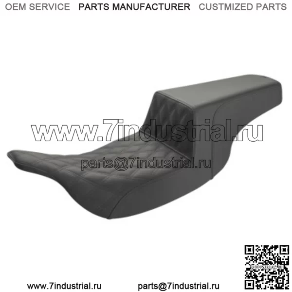 Сиденье Saddlemen Black Step 2 Up с гладкой передней решетчатой строчкой Harley Touring 97-07 (Для: Harley-Davidson)