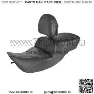 Сиденье из углеродного волокна Saddlemen Roadsofa со спинкой Harley Touring 1997-07 (Для: Harley-Davidson)