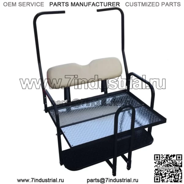 Комплект заднего откидного сиденья для гольф-кара Club Car модели DS (1982-2000/Buff) с поручнем
