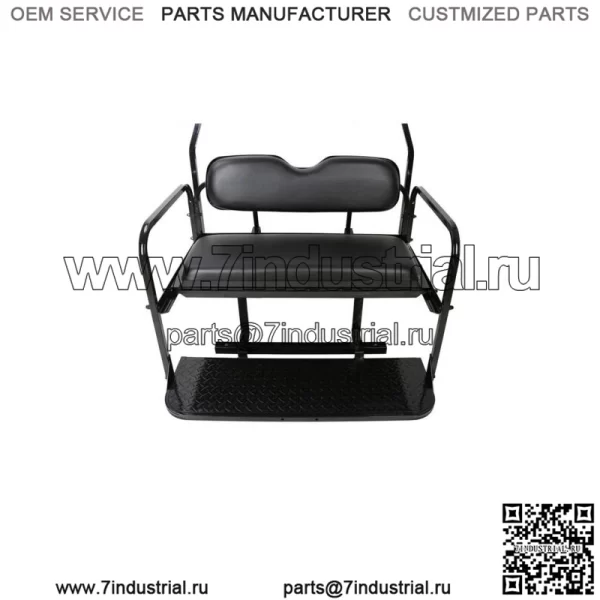 Комплект заднего откидного сиденья Заднее сиденье для Club Car DS Golf Cart 2000-2013 годов, складной черный