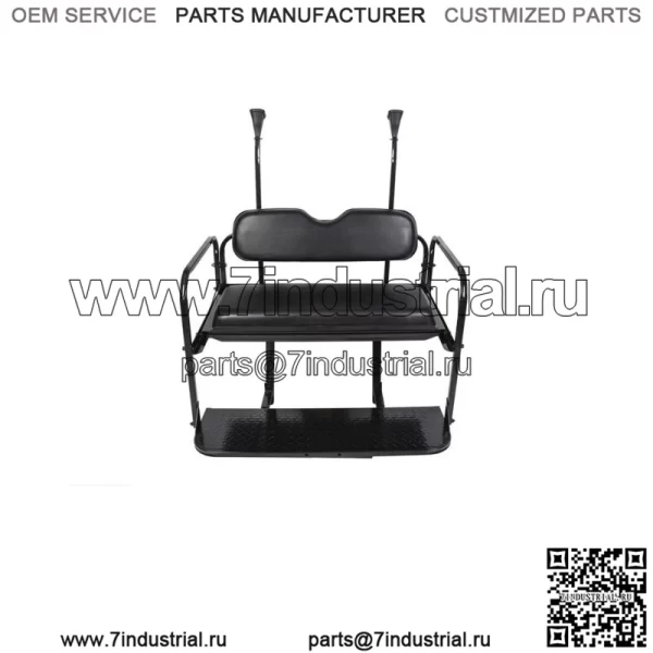 Комплект откидных задних сидений для клубного автомобиля Precedent Golf Cart *ЧЕРНЫЕ ПОДУШКИ СИДЕНИЙ*