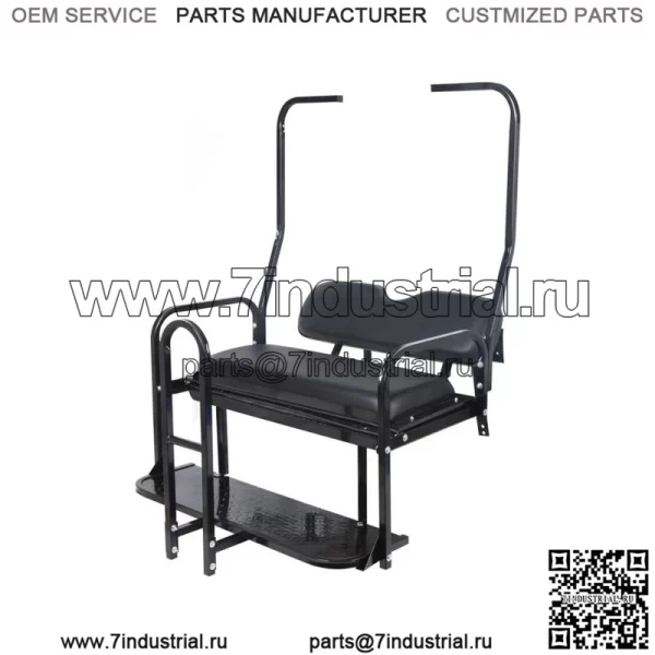 Для Club Car DS Golf Cart 1982-2000 годов, комплект складного заднего сиденья с поручнем, черный