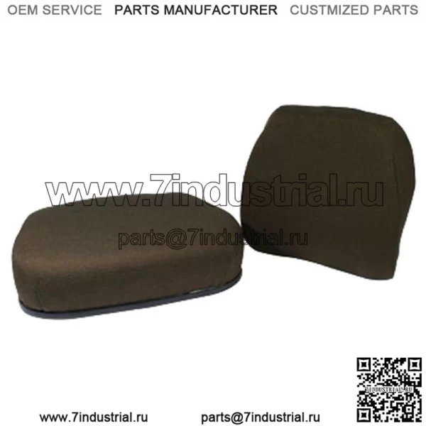Комплект подушек сиденья из коричневой ткани подходит для John Deere 2350 2550 4050 4250 4450 4650 4850