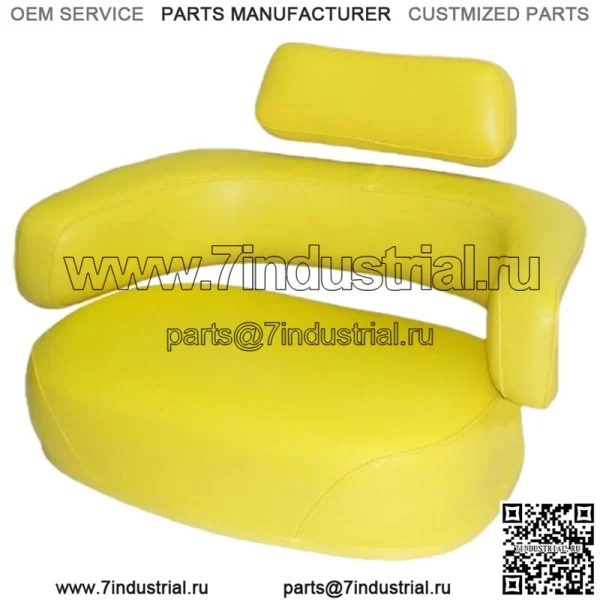 Набор желтых подушек сиденья из 3 предметов подходит для трактора John Deere 3010 4010 4020 4320 4430