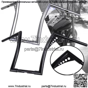 Руль Rise Ape Hangers 10 дюймов, 12 дюймов, 14 дюймов, 16 дюймов, 18 дюймов для Harley Sportster Softail Dyna