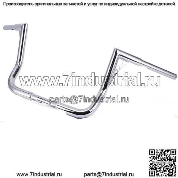 12-дюймовая вешалка Rise Ape Hanger, руль 1-1/4 дюйма для Harley Road King Electra Glide
