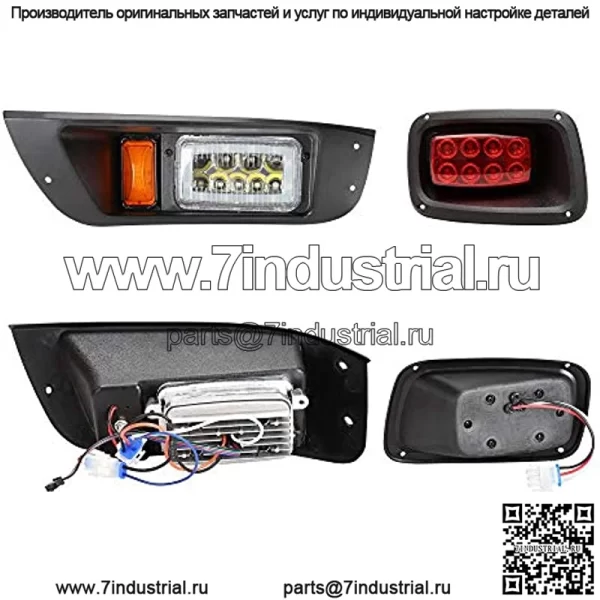 Модернизированный комплект светодиодных фонарей для гольф-кара для EZGO TXT, задний фонарь с переключателем указателей поворота, ближний дальний свет, накладка переключателя поворотников и стоп-сигналов, звуковой сигнал, цветные дневные ходовые огни с синхронизацией музыки - Image 3