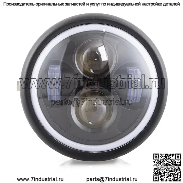 Аксессуары для мотоциклов, модифицированные светодиодные ретро-фары CG125, GN125, фары Harley, ангельские глазки, светодиодные фары - Image 3