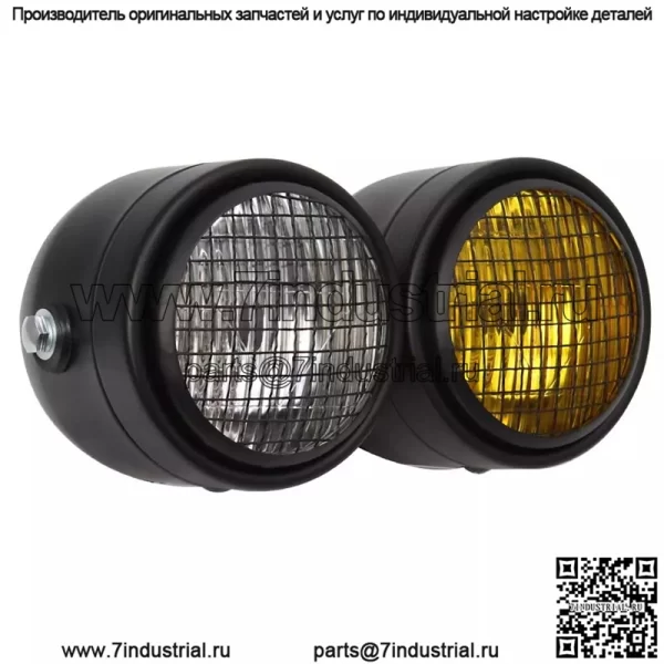 Мотоциклетные фары, ретро-модифицированные фары, сетка, двойные фары, фары Harley, двойные фары, новые фары - Image 4