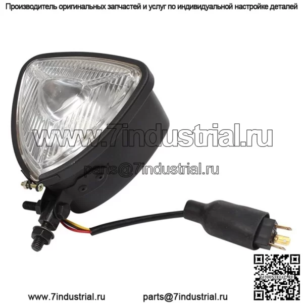 Мотоциклетные ретро-модифицированные фары, треугольные металлические передние фары, универсальные модифицированные фары Harley - Image 3