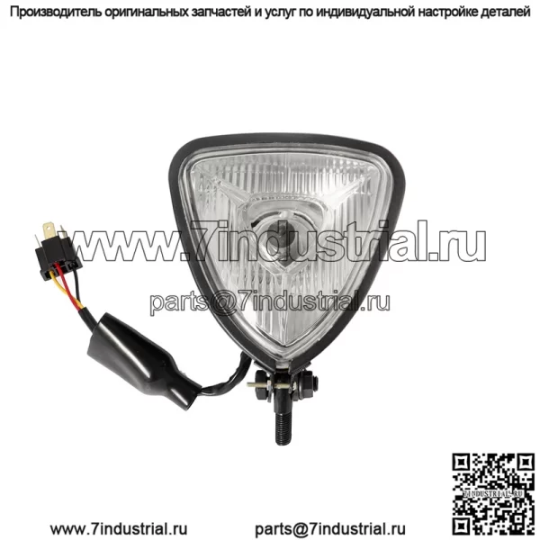Мотоциклетные ретро-модифицированные фары, треугольные металлические передние фары, универсальные модифицированные фары Harley - Image 2