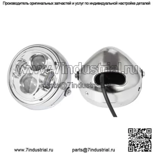 Модифицированные фары Harley для мотоцикла, светодиодные фары, металлические ретро-фары, общие фары Harley для мотоцикла