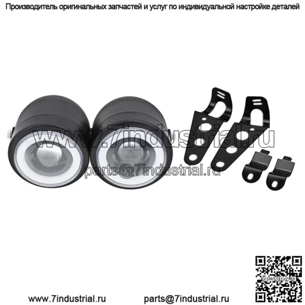 Ретро мотоциклетные светодиодные двойные фары Harley Prince CG125 модифицированные круглые фары передние фары ангела поворотники