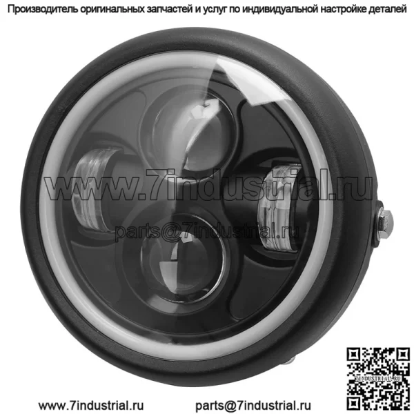 Аксессуары для мотоциклов, модифицированные светодиодные ретро-фары CG125, GN125, фары Harley, ангельские глазки, светодиодные фары - Image 2