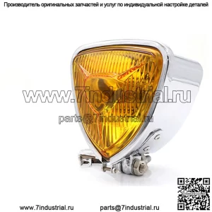 Мотоциклетные ретро-модифицированные фары, треугольные металлические передние фары, универсальные модифицированные фары Harley