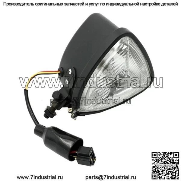 Мотоциклетные ретро-модифицированные фары, треугольные металлические передние фары, универсальные модифицированные фары Harley - Image 3