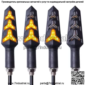 4X мотоцикл светодиодные указатели поворота мигалка индикатор для Honda Yamaha Kawasaki