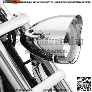 Хромированная фара Tri Bullet для Harley Dyna Softail Sportster Chopper Bobber 12V