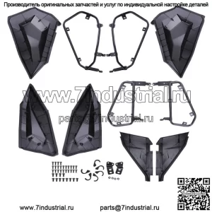 КОМПЛЕКТ НИЖНЕЙ ДВЕРИ ДЛЯ 4 ДВЕРЕЙ ДЛЯ POLARIS RZR 1000 XP TURBO 4 SEATER с полувставками в панели