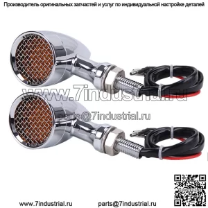 Мотоцикл светодиодный пуля Янтарный тормозной указатель поворота задний фонарь для Harley Cafe