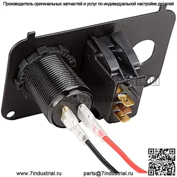 Консольная панель с ключом-переключателем гольф-кара для EZGO TXT и Medalist, включает переключатель прямого и обратного хода, USB-разъем для зарядного устройства, цифровой вольтметр - Image 3