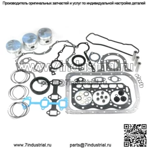 Комплект для ремонта дизельного двигателя Kawasaki 3010 4010 Mule с поршнями и кольцами увеличенного размера .25
